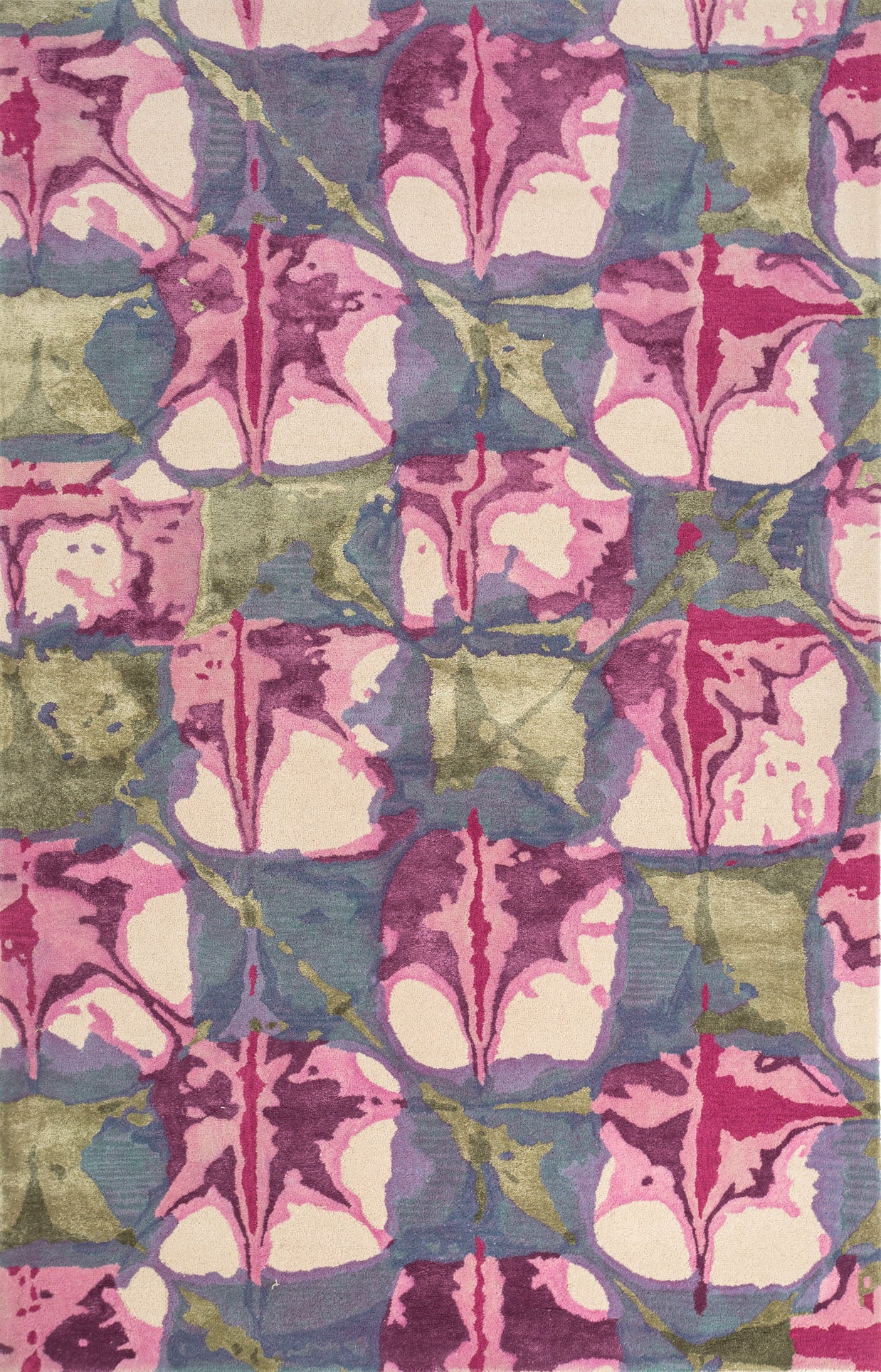 Carpet For Living room 5X8 Feet Ivory Wool & Viscose Rectangle Moroccan And Tribal Rug