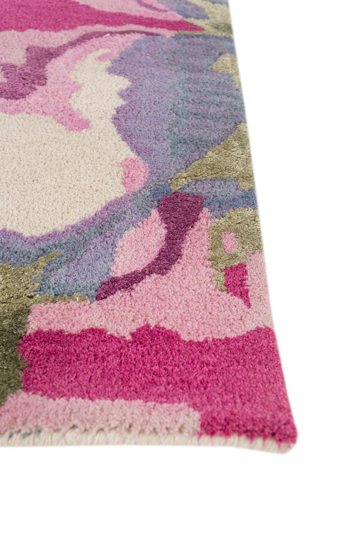 Carpet For Living room 5X8 Feet Ivory Wool & Viscose Rectangle Moroccan And Tribal Rug