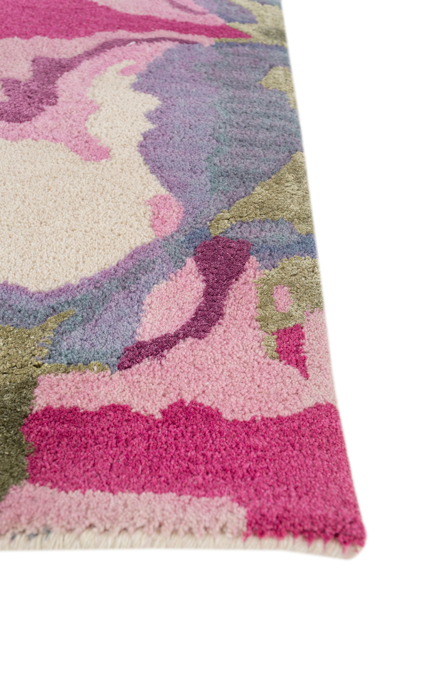 Carpet For Living room 5X8 Feet Ivory Wool & Viscose Rectangle Moroccan And Tribal Rug - I MEAN DESIGN