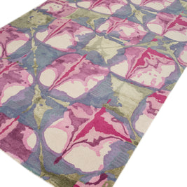 Carpet For Living room 5X8 Feet Ivory Wool & Viscose Rectangle Moroccan And Tribal Rug