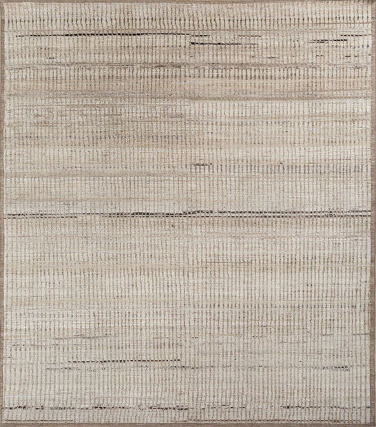 Carpet For Living room 8x10 Feet Ivory Wool Rectangle Moroccan and Tribal Rug