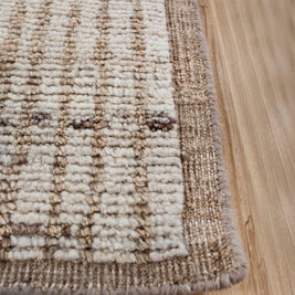 Carpet For Living room 8x10 Feet Ivory Wool Rectangle Moroccan and Tribal Rug