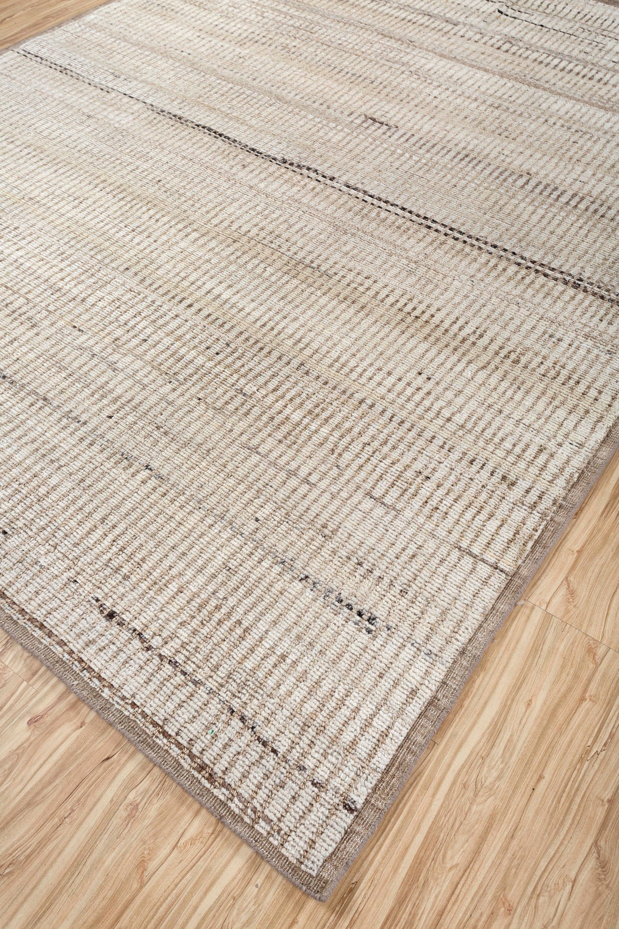 Carpet For Living room 8x10 Feet Ivory Wool Rectangle Moroccan and Tribal Rug