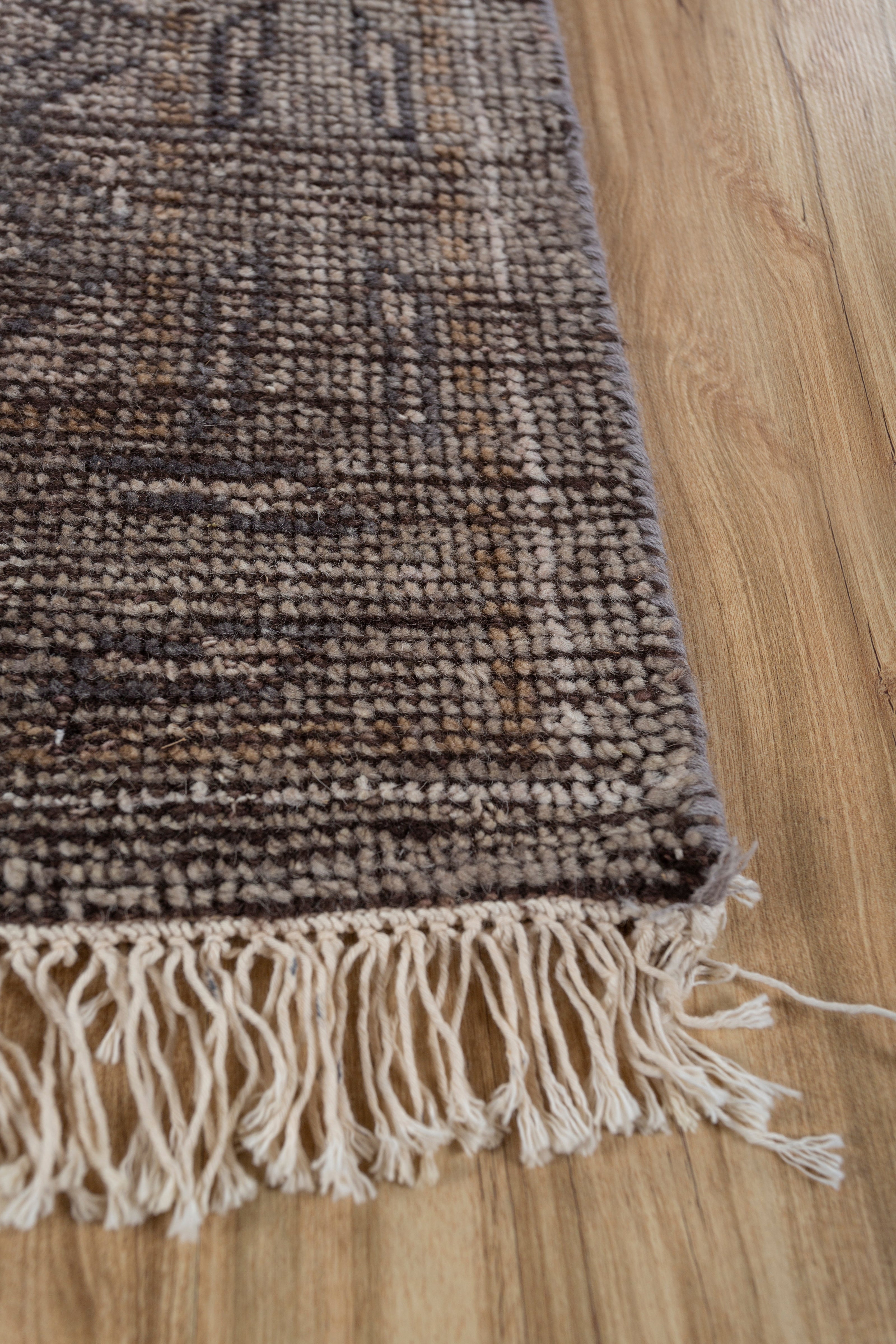 Carpet For Living room 8x10 Feet Grey and Black Wool Rectangle Vintage and Distressed Rug