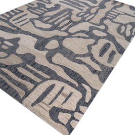 Carpet For Living room 6X9 Feet Beige And Brown Wool Rectangle Moroccan And Tribal Rug