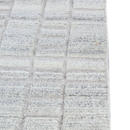 Carpet For Living room 4X6 Feet Grey And Black Wool & Viscose Rectangle Moroccan And Tribal Rug - I MEAN DESIGN