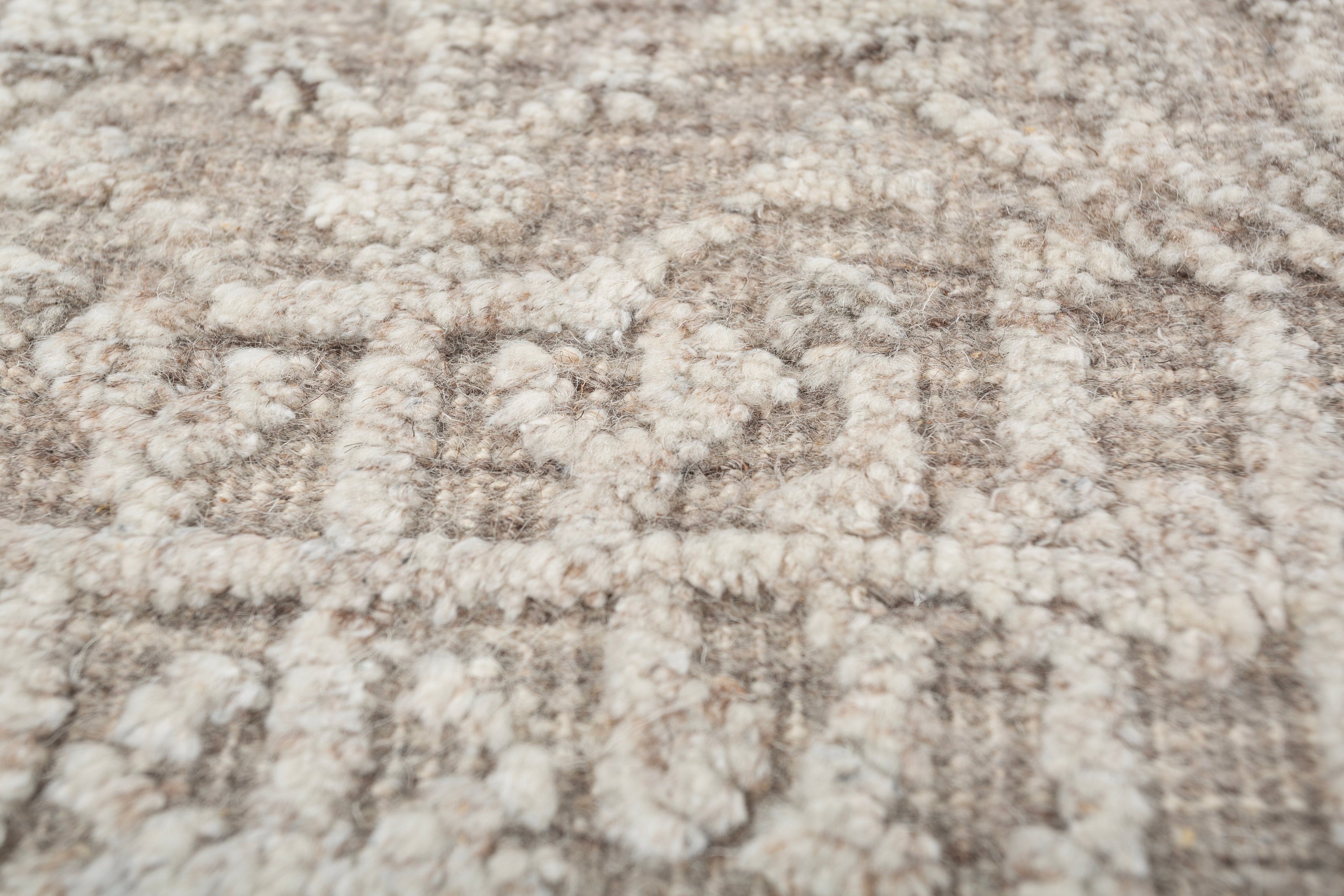 Carpet For Living room 2x3 Feet Grey and Black Wool And Viscose Rectangle Moroccan and Tribal Rug