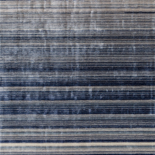 Carpet For Living room 6X9 Feet Blue Wool & Viscose Rectangle Solid Rug