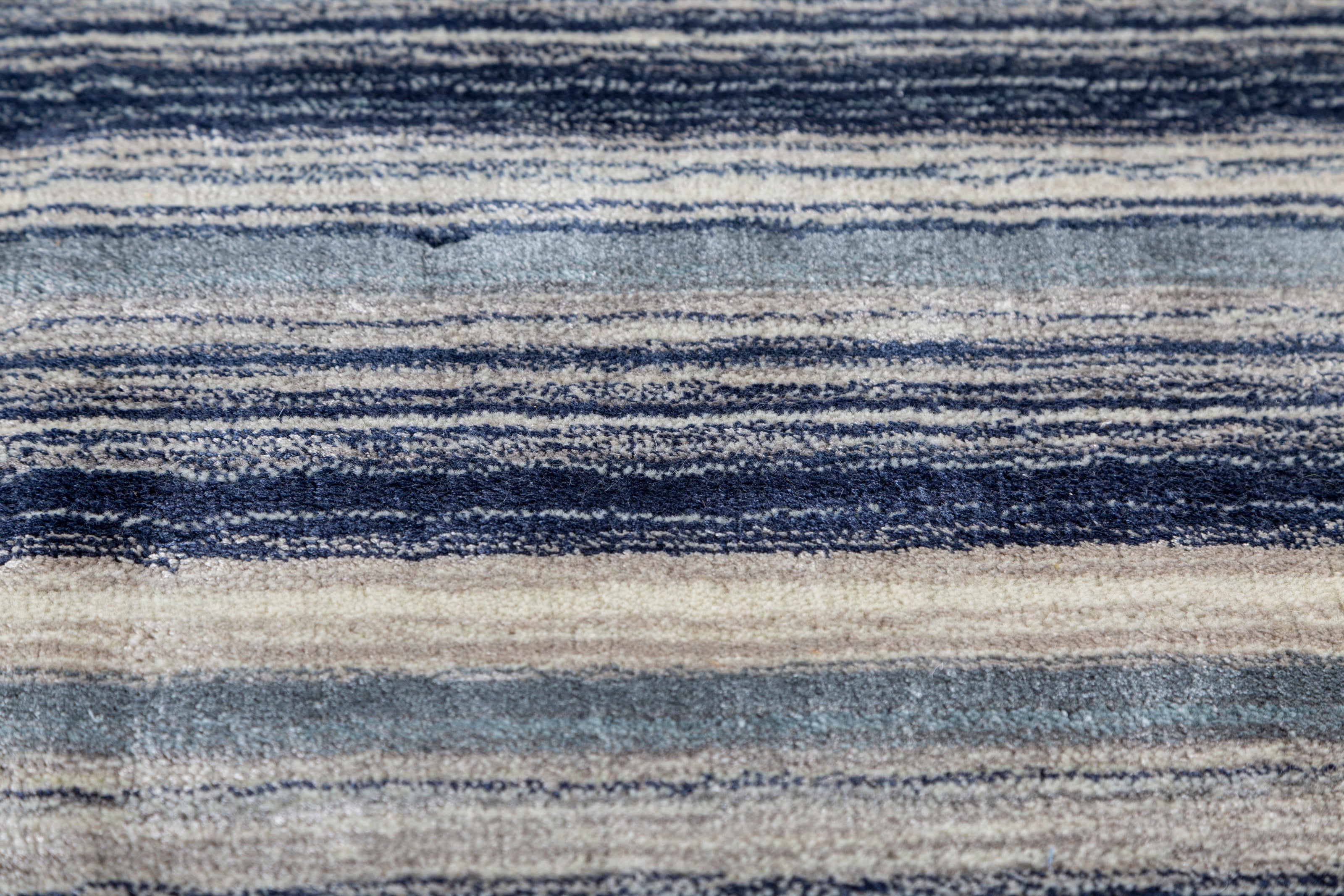 Carpet For Living room 6X9 Feet Blue Wool & Viscose Rectangle Solid Rug