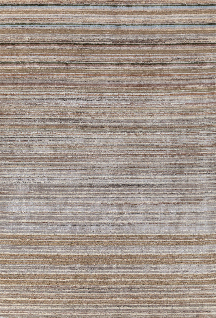 Carpet For Living room 6X9 Feet Beige And Brown Wool & Viscose Rectangle Solid Rug - I MEAN DESIGN