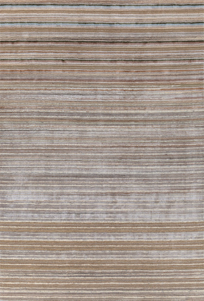 Carpet For Living room 6X9 Feet Beige And Brown Wool & Viscose Rectangle Solid Rug