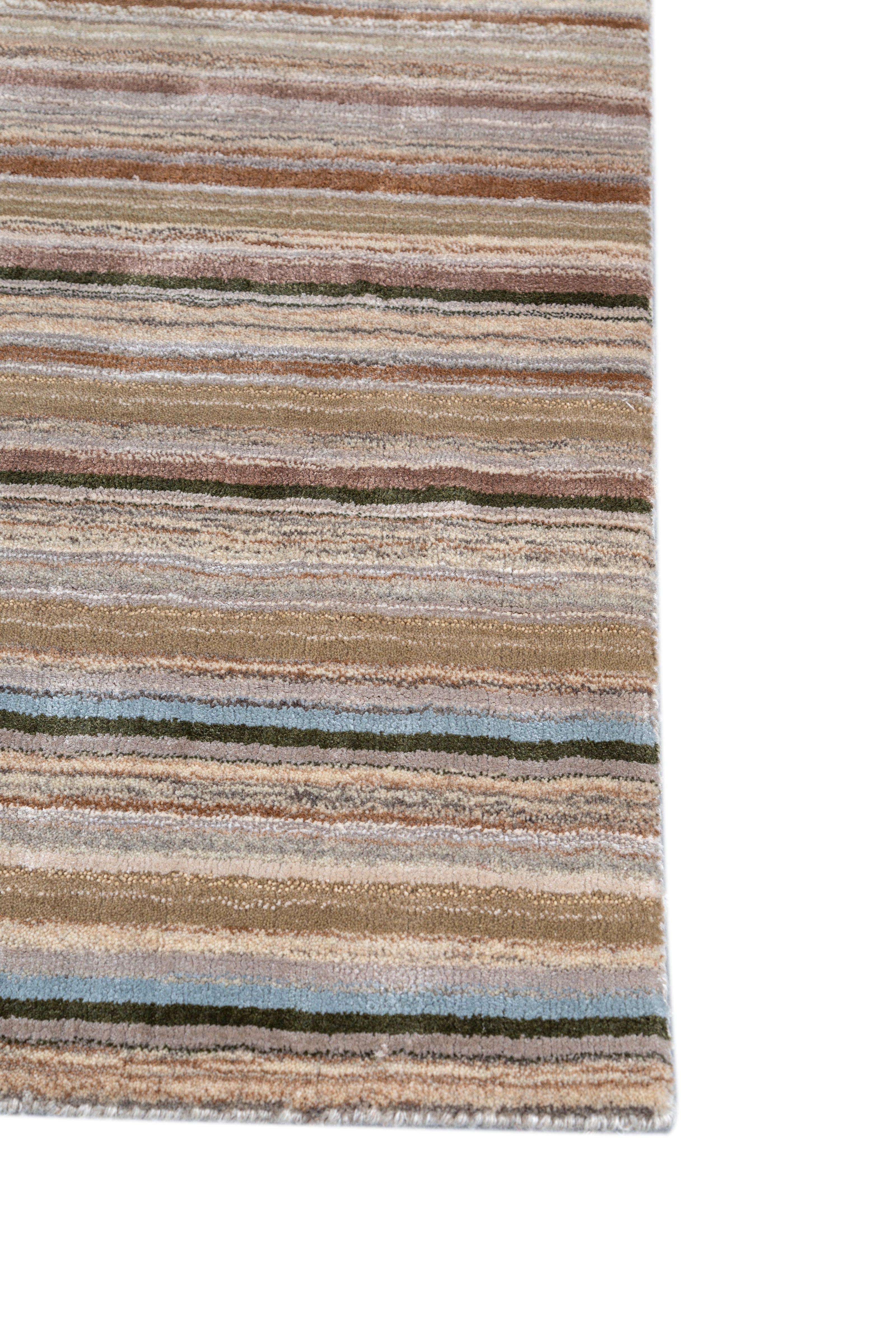 Carpet For Living room 6X9 Feet Beige And Brown Wool & Viscose Rectangle Solid Rug