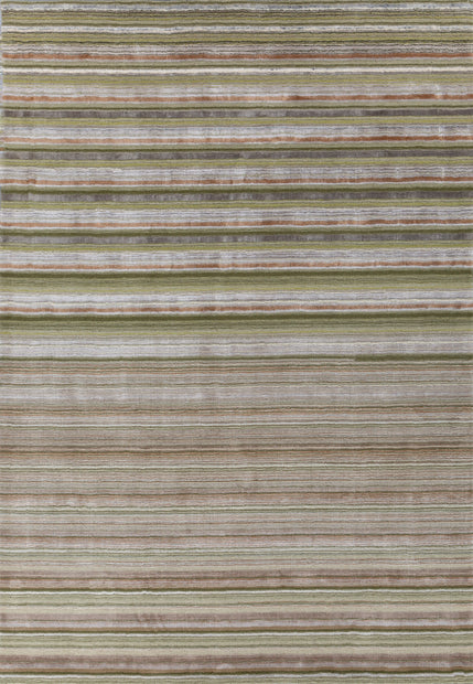 Carpet For Living room 6X9 Feet Green Wool & Viscose Rectangle Solid Rug