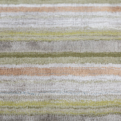 Carpet For Living room 6X9 Feet Green Wool & Viscose Rectangle Solid Rug