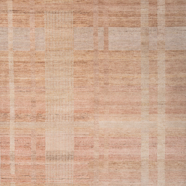 Carpet For Living room 8x10 Feet Beige and Brown Wool Rectangle abstract Rug