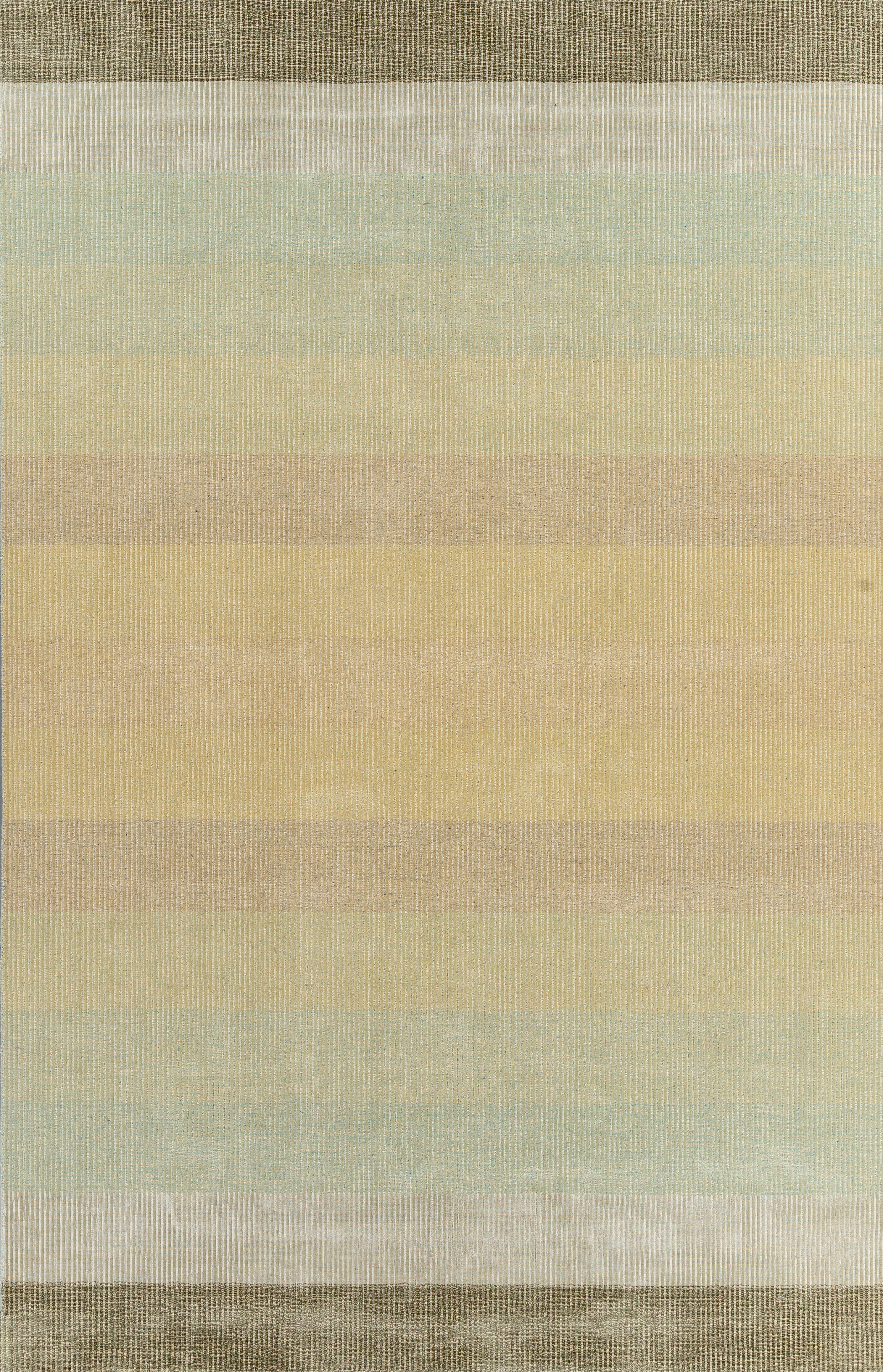 Carpet For Living room 6X9 Feet Green Wool & Viscose Rectangle Solid Rug