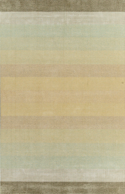 Carpet For Living room 6X9 Feet Green Wool & Viscose Rectangle Solid Rug