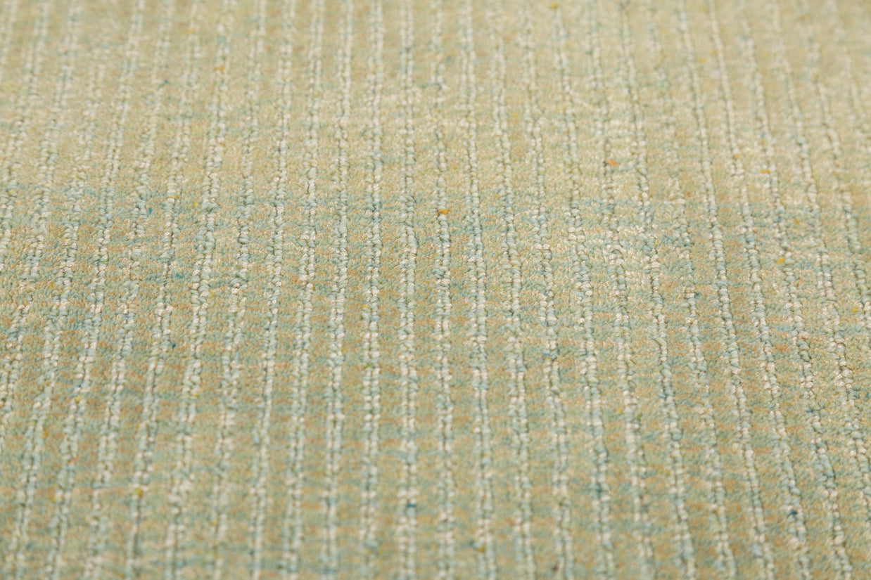 Carpet For Living room 6X9 Feet Green Wool & Viscose Rectangle Solid Rug