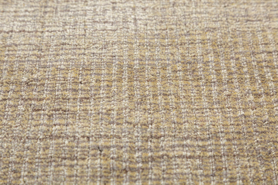 Carpet For Living room 6X9 Feet Gold Wool & Viscose Rectangle Solid Rug - I MEAN DESIGN