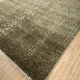 Carpet For Living room 8X10 Feet Green Wool Rectangle Vintage and Distressed Rug