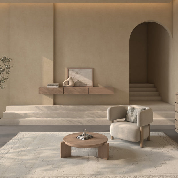 Carpet For Living room 6x9 Feet Ivory Wool and Tencil Rectangle Oriental and Traditional Rug