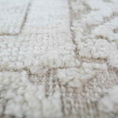 Carpet For Living room 6x9 Feet Ivory Wool and Tencil Rectangle Oriental and Traditional Rug