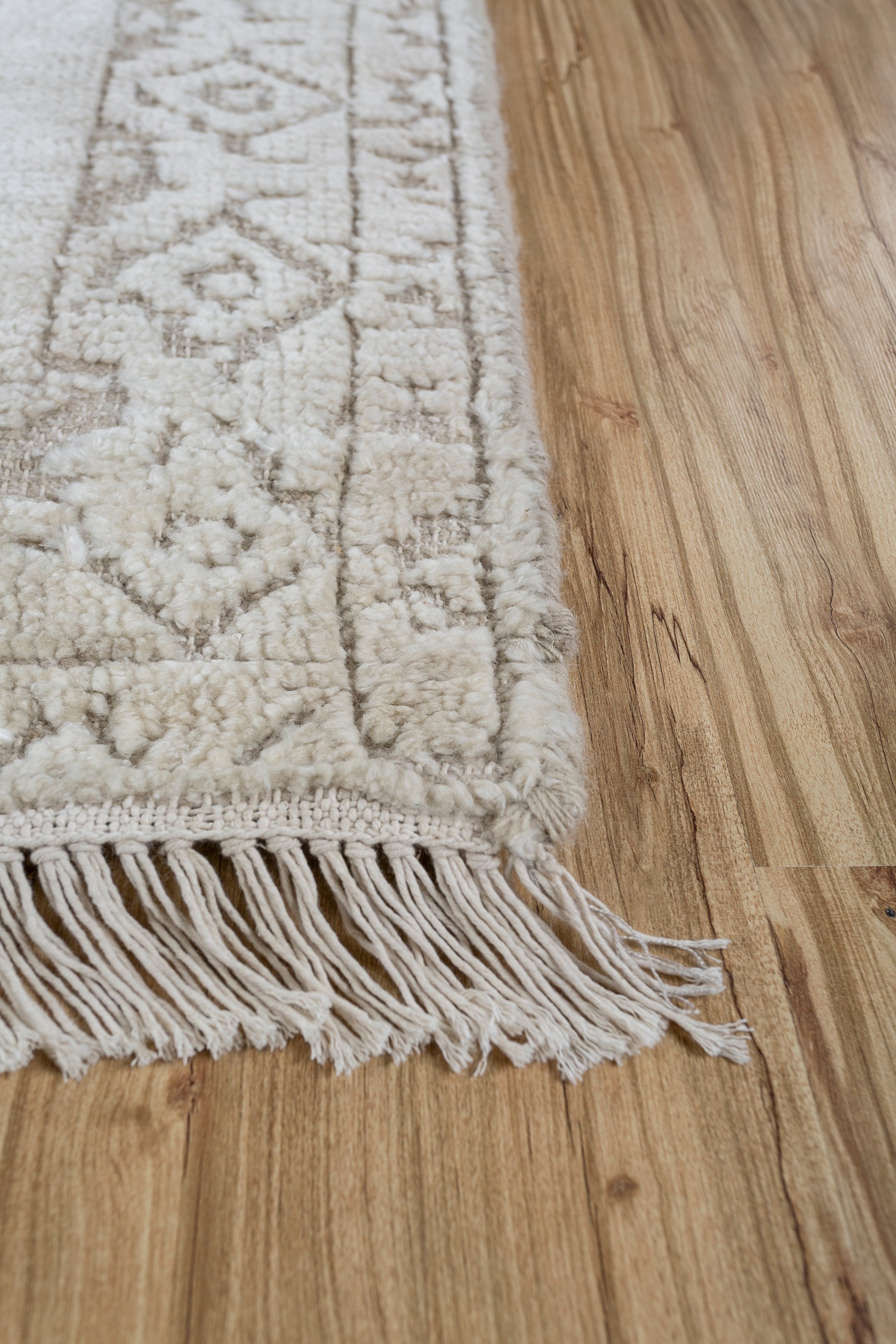 Carpet For Living room 6x9 Feet Ivory Wool and Tencil Rectangle Oriental and Traditional Rug