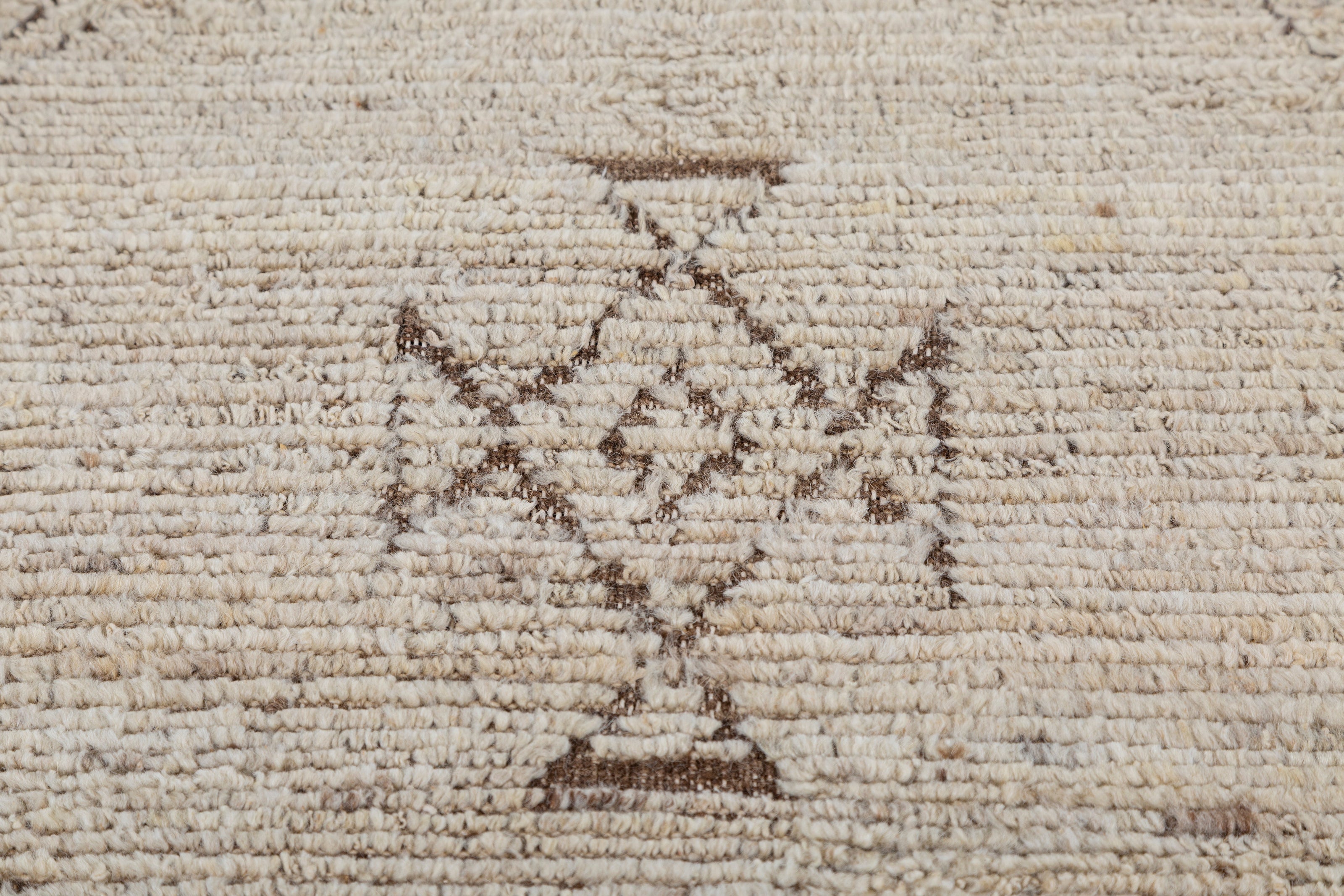 Carpet For Living room 6x9 Feet Ivory Wool Rectangle Moroccan and Tribal Rug