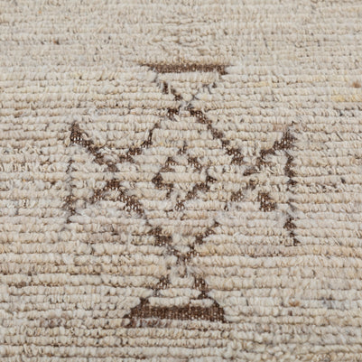 Carpet For Living room 6x9 Feet Ivory Wool Rectangle Moroccan and Tribal Rug