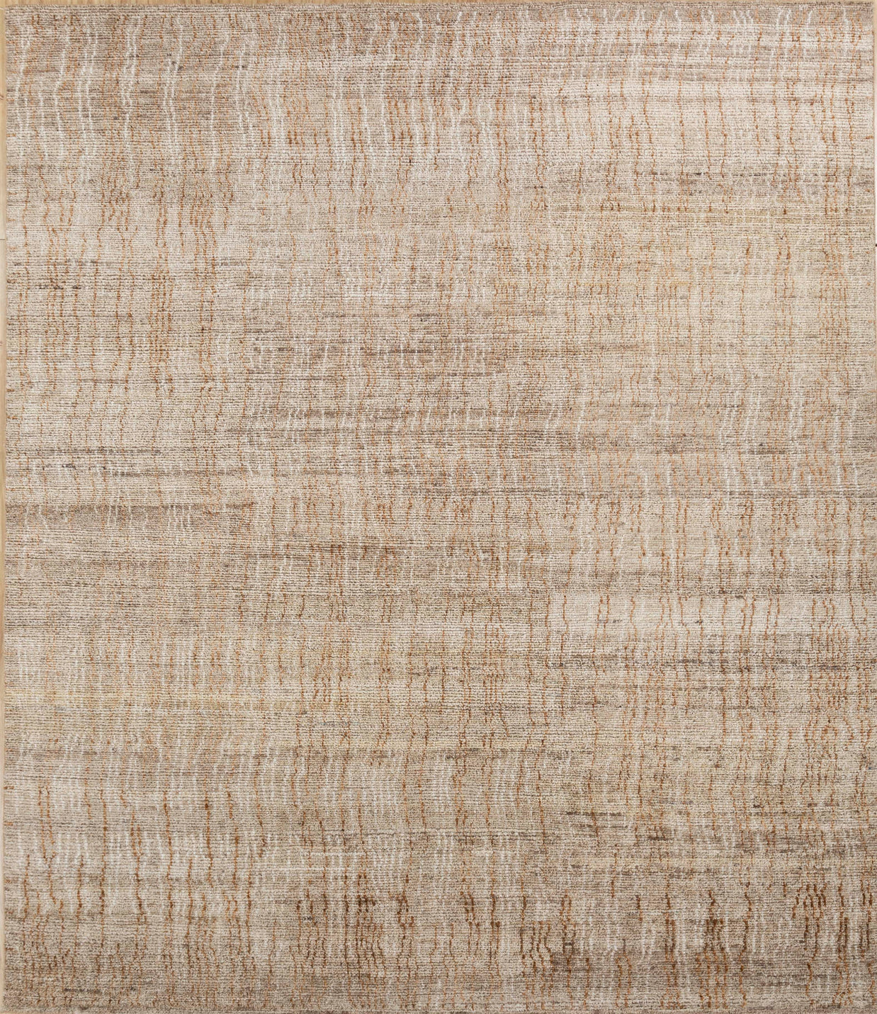 Carpet For Living room 8x10 Feet Beige and Brown Wool Rectangle Moroccan and Tribal Rug