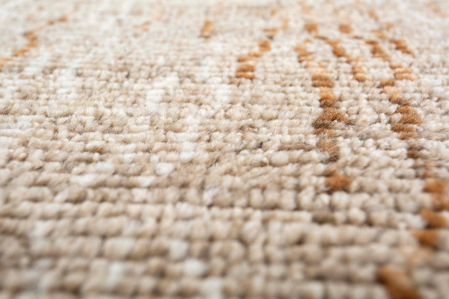 Carpet For Living room 8x10 Feet Beige and Brown Wool Rectangle Moroccan and Tribal Rug - I MEAN DESIGN