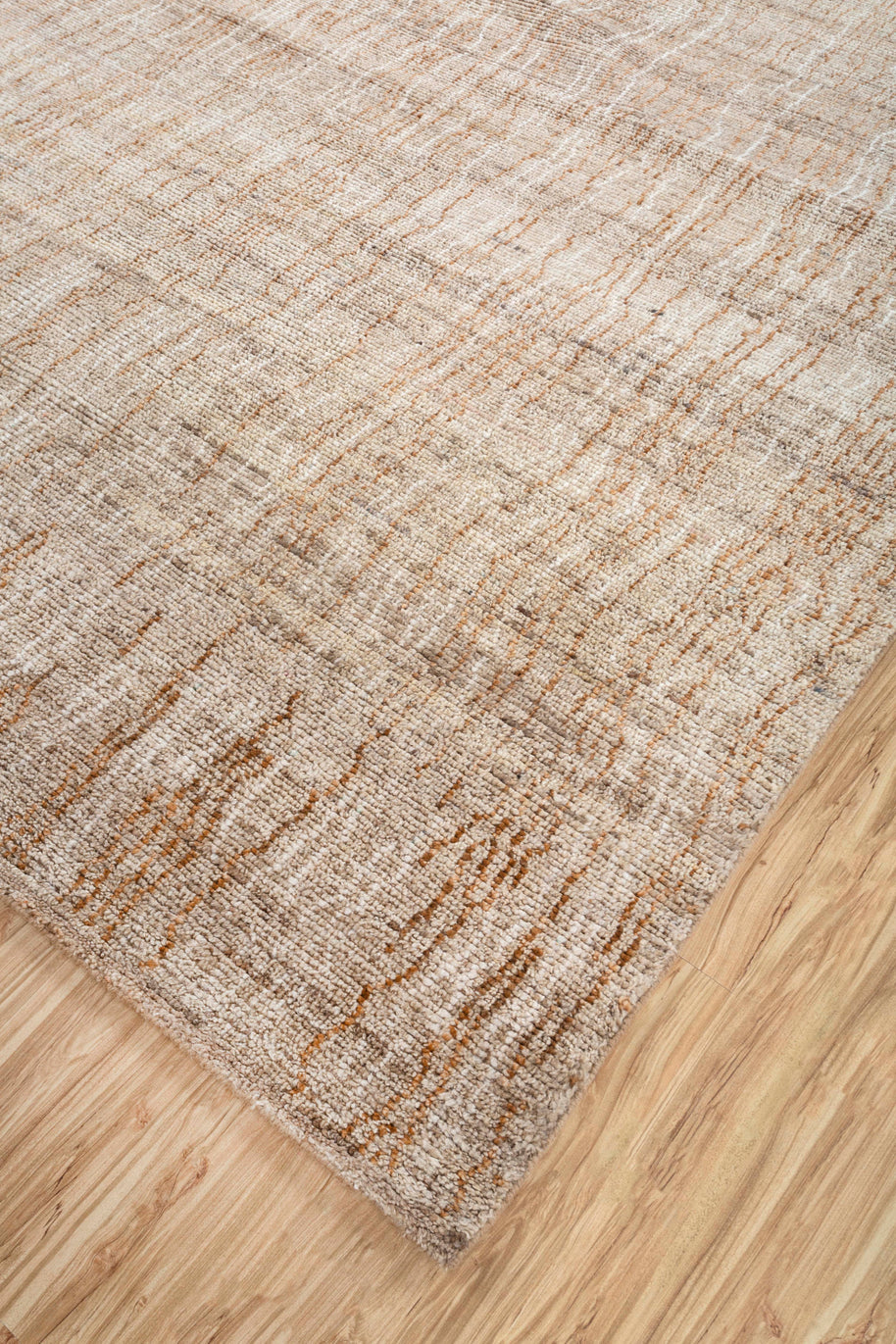 Carpet For Living room 8x10 Feet Beige and Brown Wool Rectangle Moroccan and Tribal Rug - I MEAN DESIGN