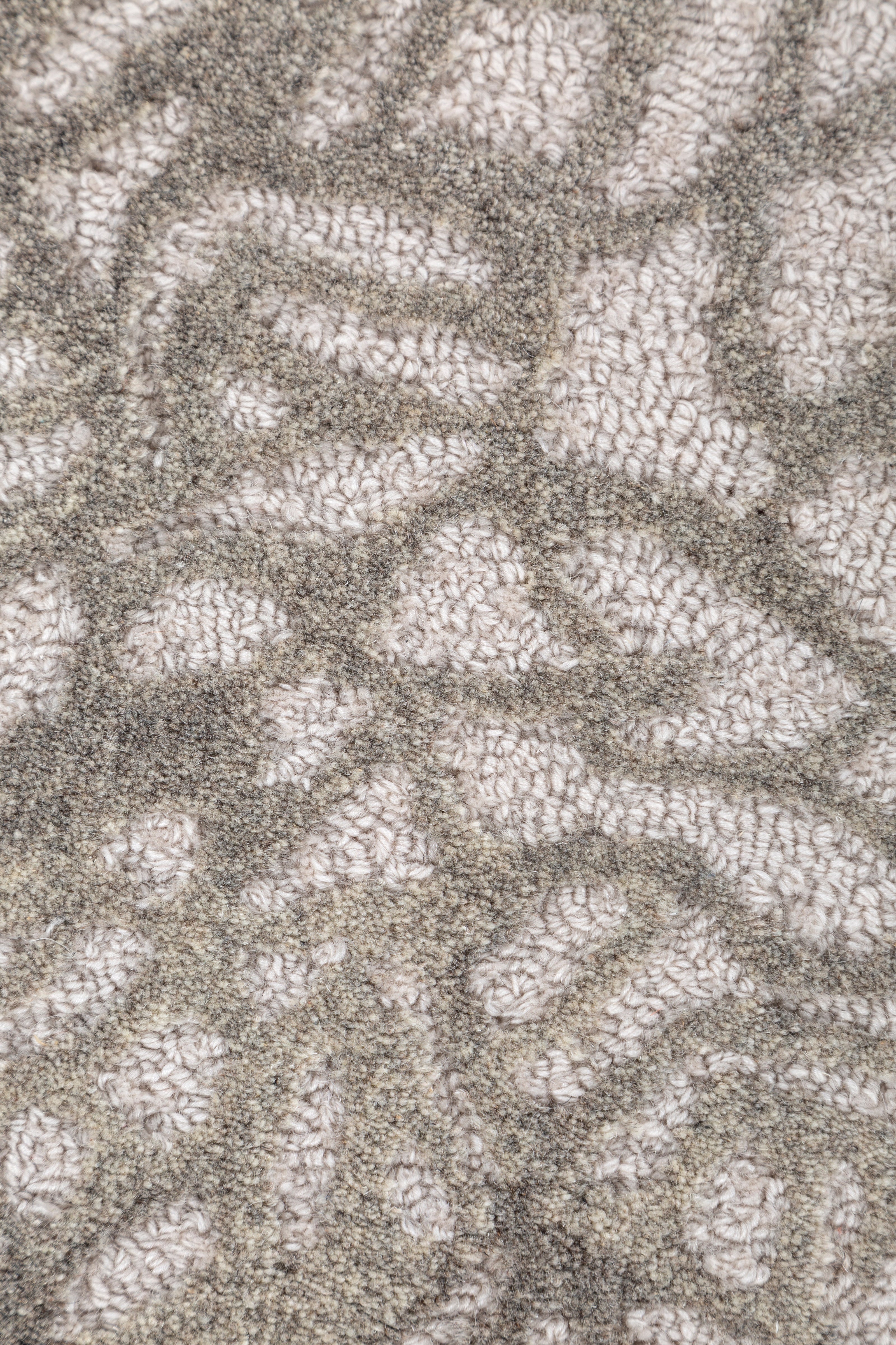 Carpet For Living room 4x6 Feet Ivory Wool Irregular Abstract Rug