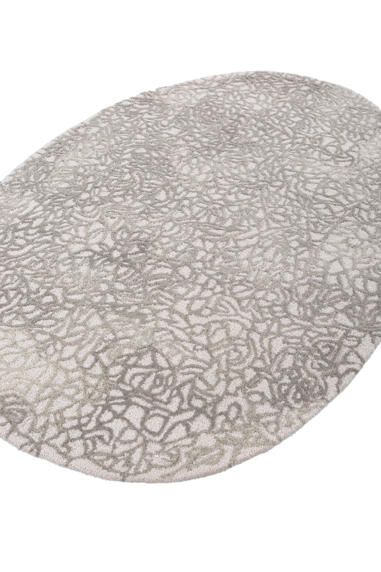 Carpet For Living room 4x6 Feet Ivory Wool Irregular Abstract Rug