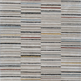 Carpet For Living room 6X9 Feet Ivory Wool & Viscose Rectangle Abstract Rug