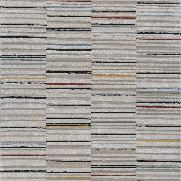 Carpet For Living room 6X9 Feet Ivory Wool & Viscose Rectangle Abstract Rug