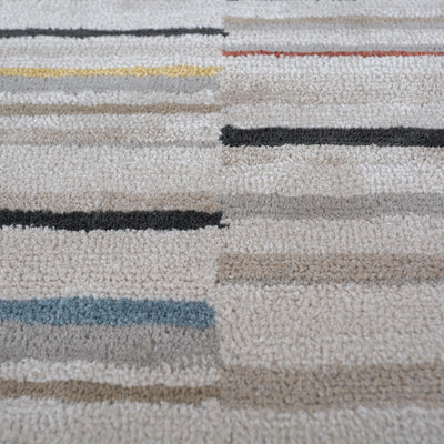 Carpet For Living room 6X9 Feet Ivory Wool & Viscose Rectangle Abstract Rug