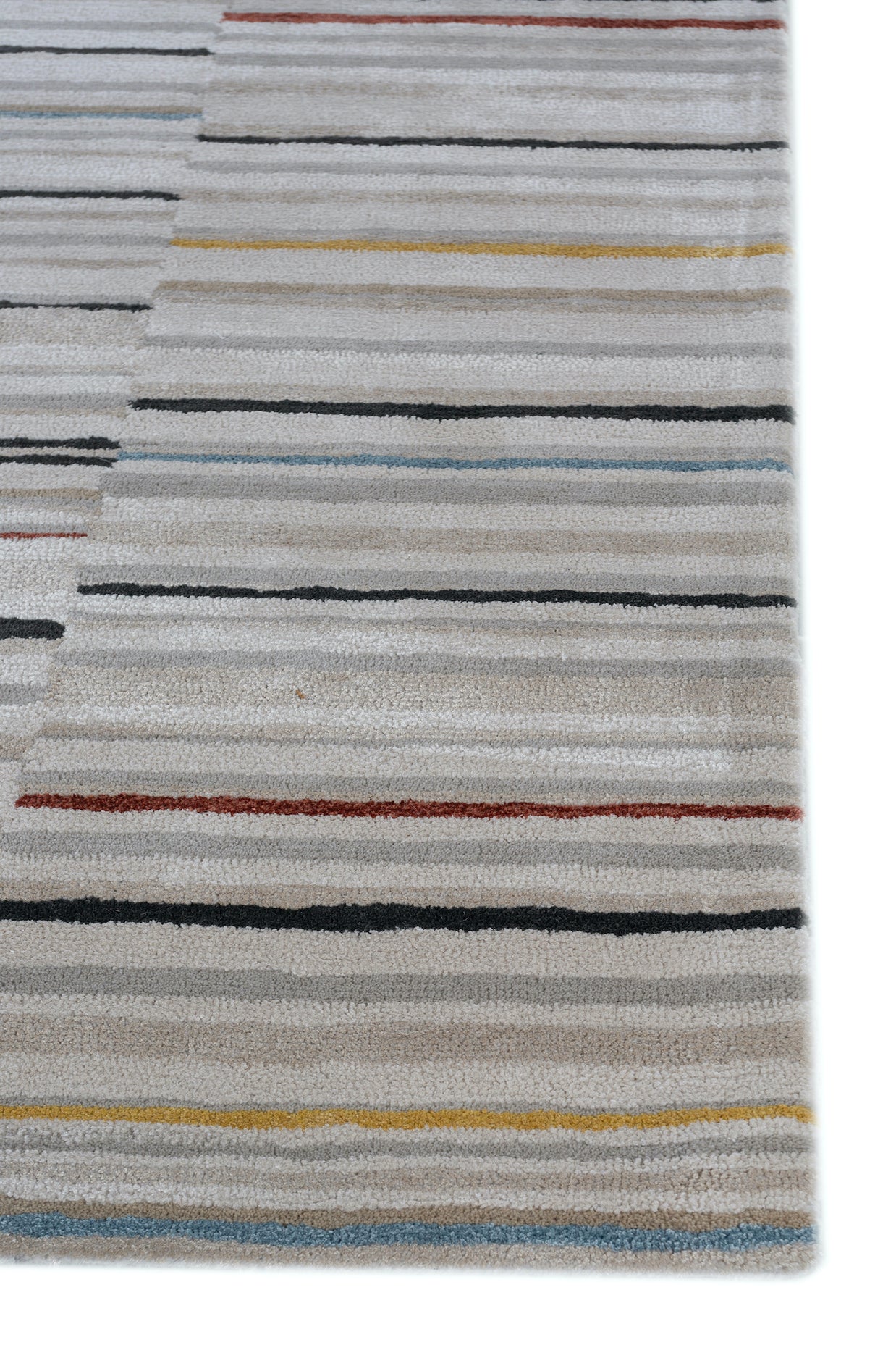 Carpet For Living room 6X9 Feet Ivory Wool & Viscose Rectangle Abstract Rug