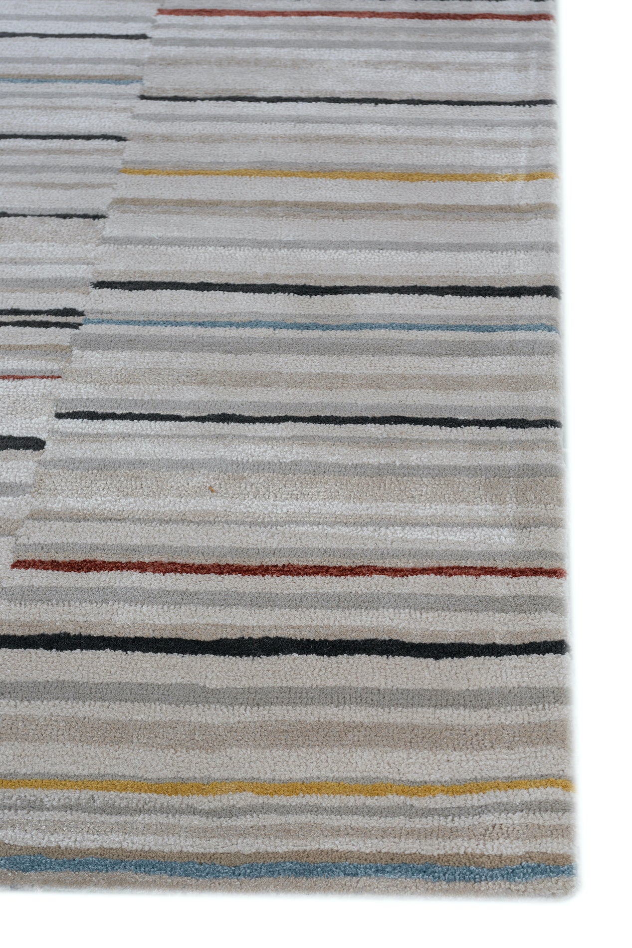 Carpet For Living room 6X9 Feet Ivory Wool & Viscose Rectangle Abstract Rug