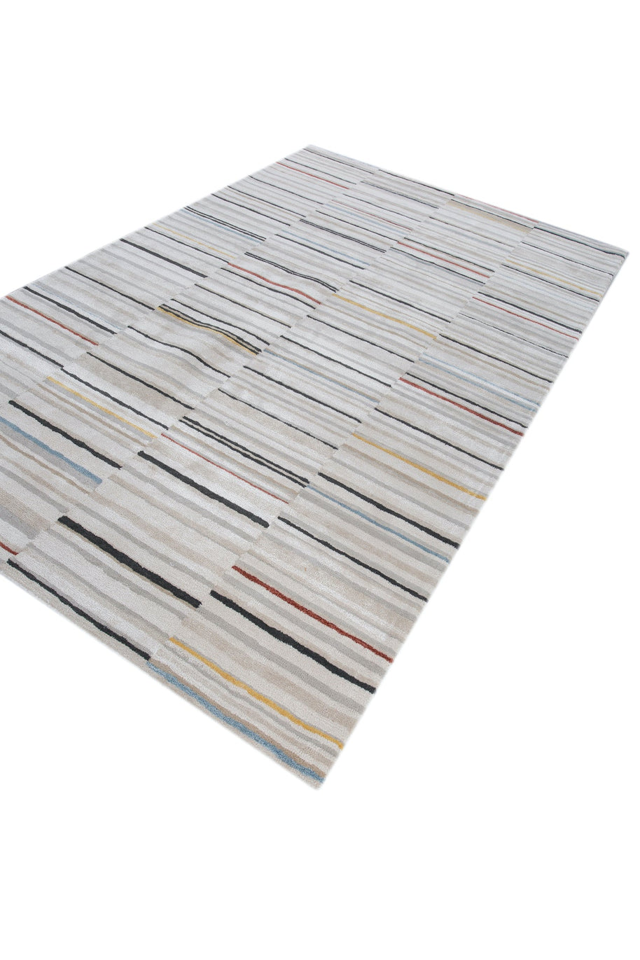Carpet For Living room 6X9 Feet Ivory Wool & Viscose Rectangle Abstract Rug