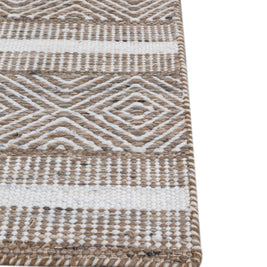 Carpet For Living room 6x9 Feet Beige and Brown Wool and Polyester Rectangle Vintage and Distressed Rug