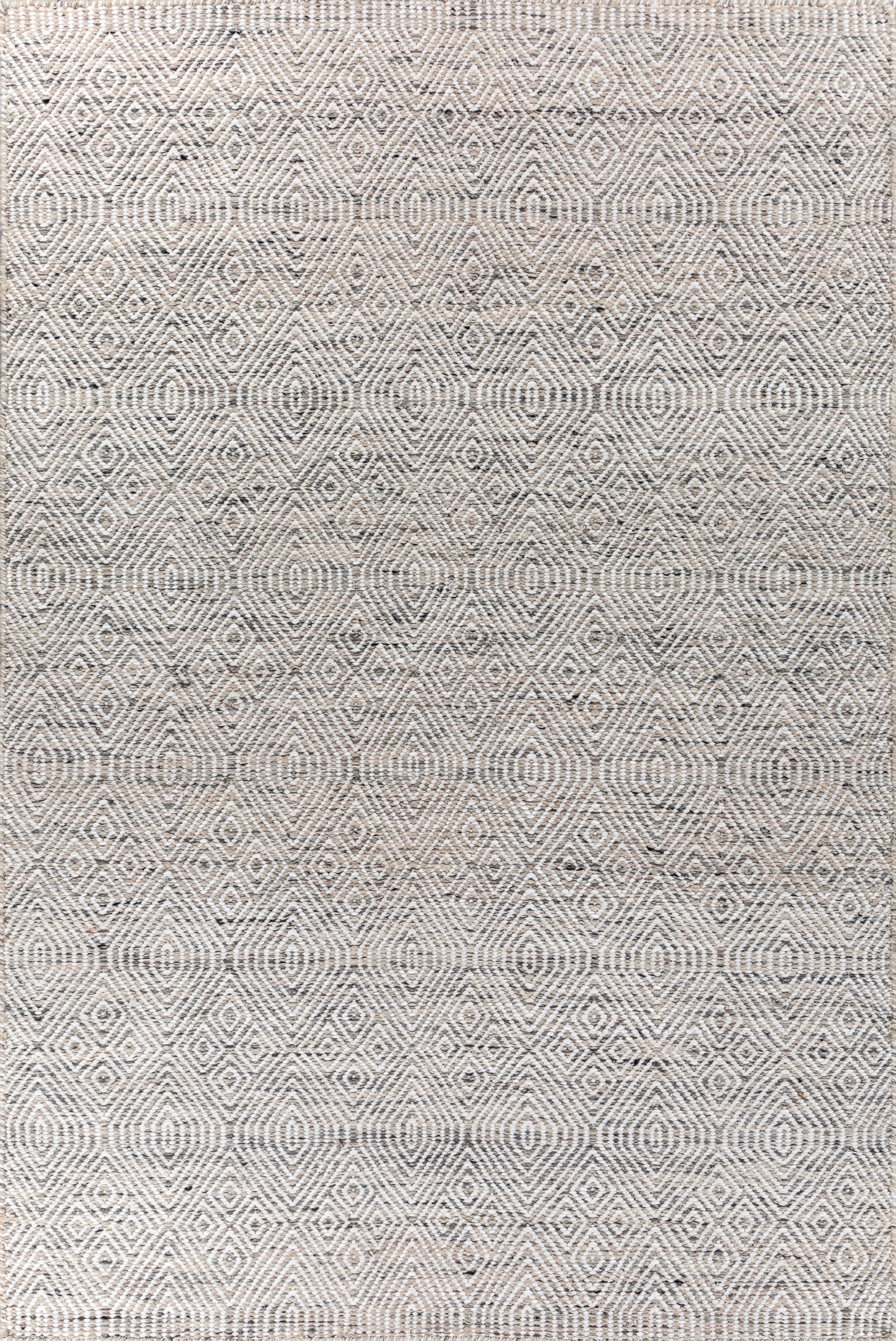 Carpet For Living room 6x9 Feet Beige and Brown Wool and Polyester Rectangle Geometric and Stripes Rug