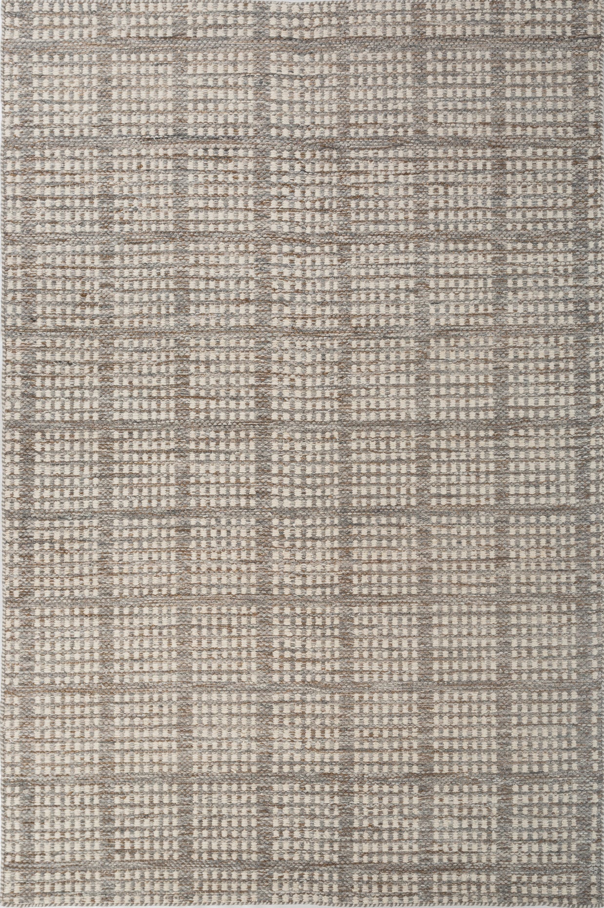 Carpet For Living room 6x9 Feet Grey and Black Wool and Viscose Rectangle Moroccan and Tribal Rug