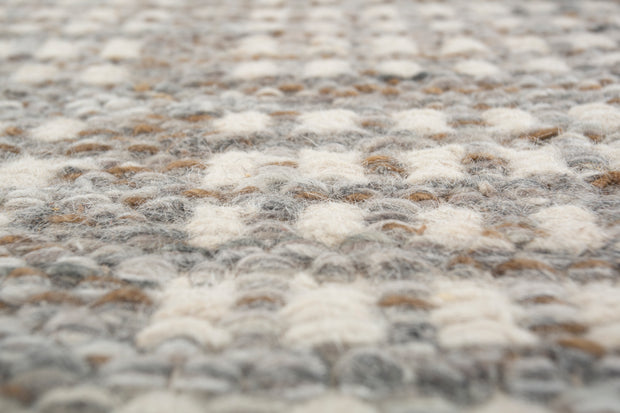 Carpet For Living room 6x9 Feet Grey and Black Wool and Viscose Rectangle Moroccan and Tribal Rug