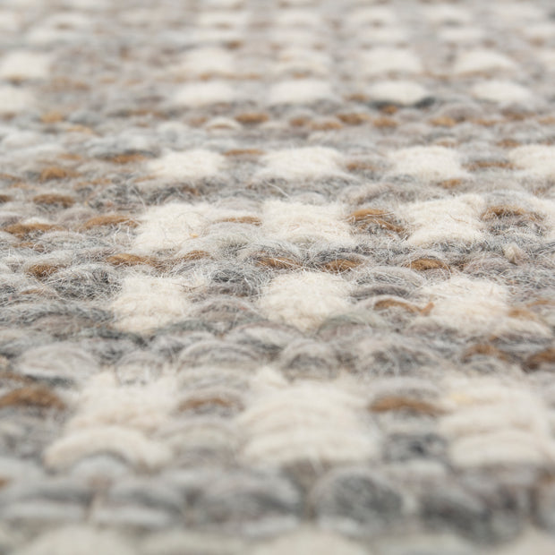 Carpet For Living room 6x9 Feet Grey and Black Wool and Viscose Rectangle Moroccan and Tribal Rug