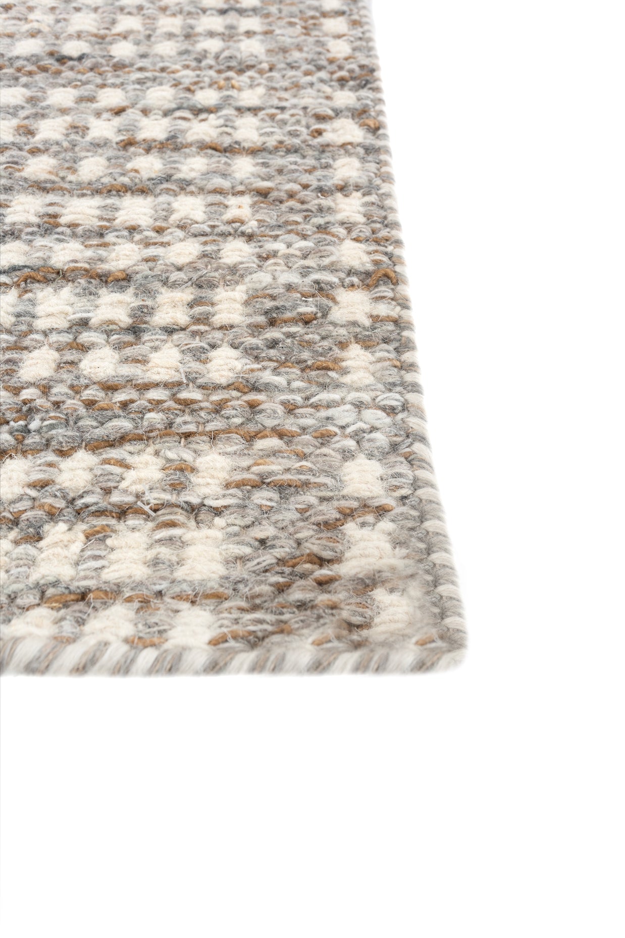 Carpet For Living room 6x9 Feet Grey and Black Wool and Viscose Rectangle Moroccan and Tribal Rug