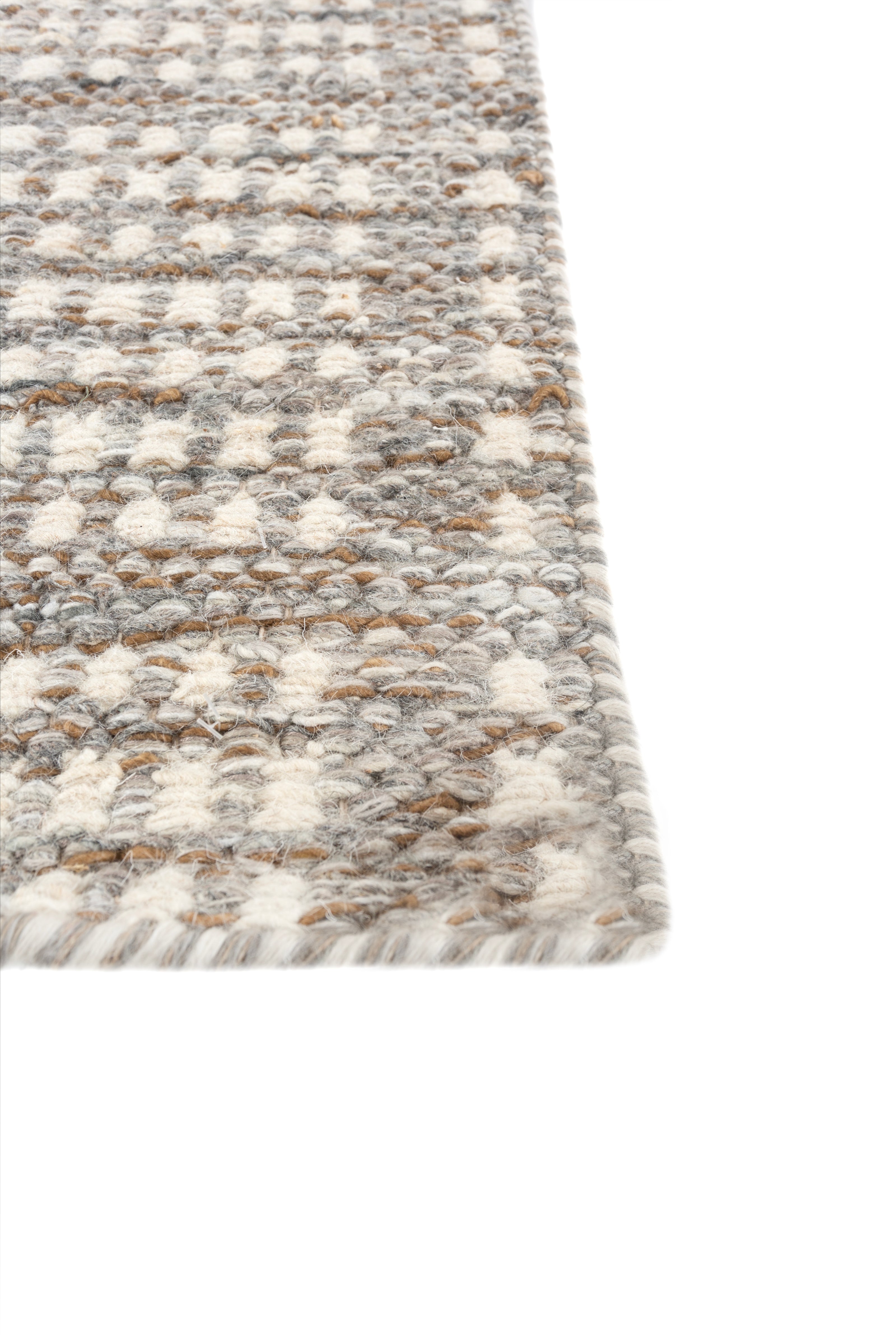 Carpet For Living room 6x9 Feet Grey and Black Wool and Viscose Rectangle Moroccan and Tribal Rug