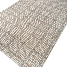 Carpet For Living room 6x9 Feet Grey and Black Wool and Viscose Rectangle Moroccan and Tribal Rug