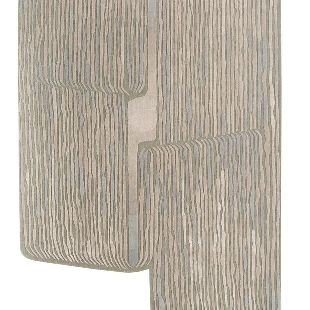 Carpet For Living room 6x9 Feet Blue Wool and Viscose Irregular Abstract Rug