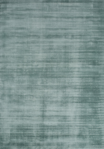 Carpet For Living room 5X7 Feet Blue Viscose Rectangle Solid Rug